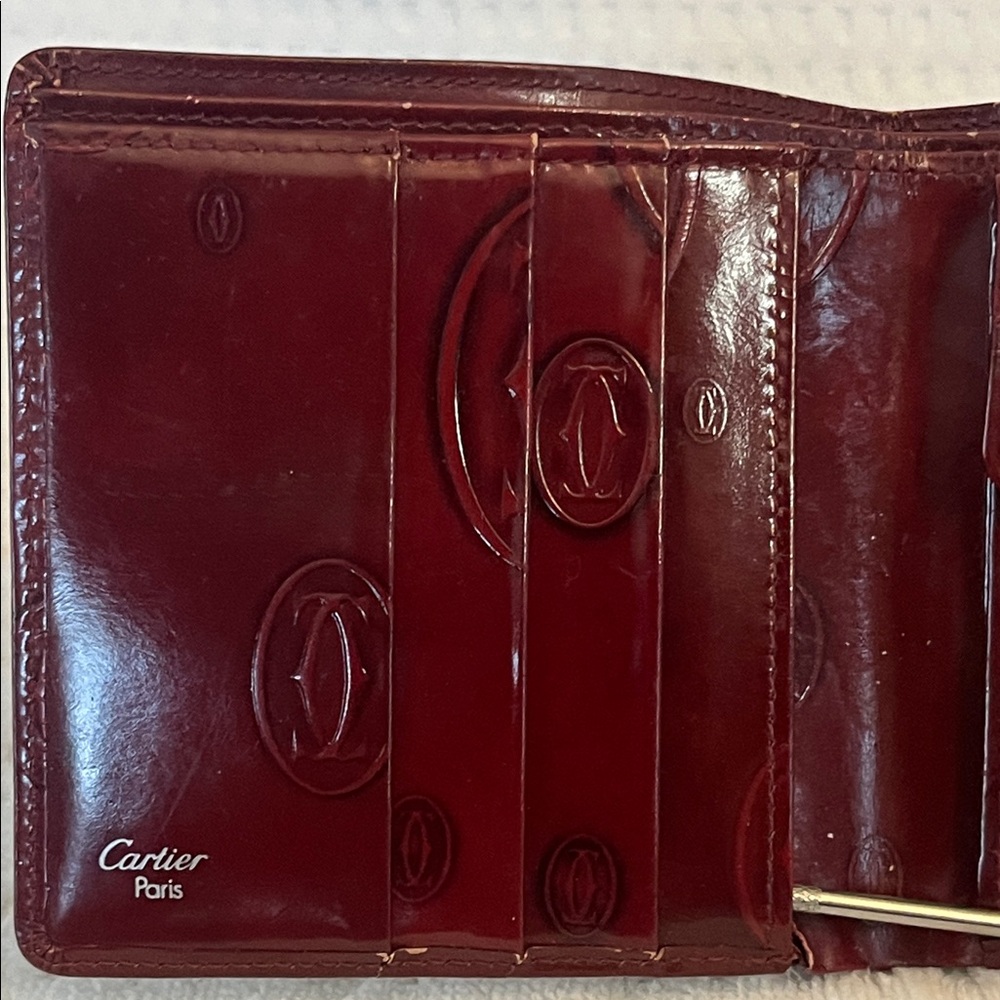 Cartier Bifold Wallet Happy Birthday Bordeaux Patent Leather - Picture 6 of 14